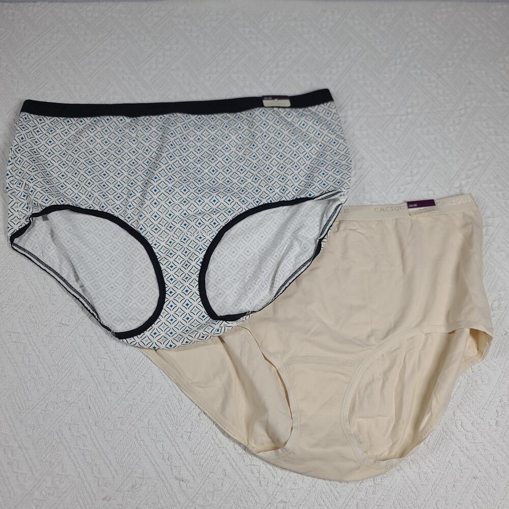 Cacique Full Brief Panties Cotton Bundle 2 Size 26/28 NWT